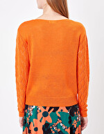 Pull maille ajourée imprimé Princesse Nomade