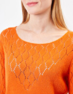Pull maille ajourée imprimé Princesse Nomade