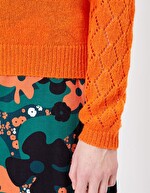 Pull maille ajourée imprimé Princesse Nomade