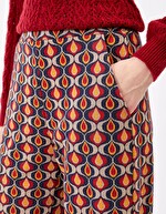 Pantalon large maille esprit retro imprimé Princesse Nomade