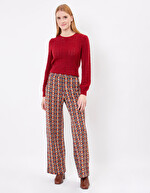Pantalon large maille esprit retro imprimé Princesse Nomade