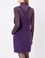 Robe salopette velours fin côtelé imprimé Princesse Nomade