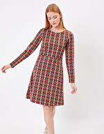 Robe maille jacquard imprimé Princesse Nomade