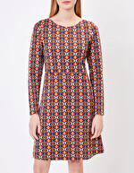 Robe maille jacquard imprimé Princesse Nomade