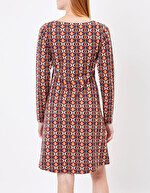 Robe maille jacquard imprimé Princesse Nomade