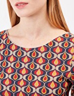 Robe maille jacquard imprimé Princesse Nomade