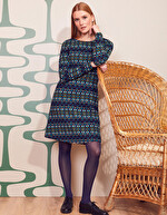 Robe maille jacquard imprimé Princesse Nomade
