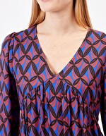 Robe fluide évasée imprimée imprimé Princesse Nomade