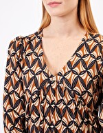 Robe fluide évasée imprimée imprimé Princesse Nomade