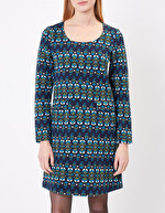 Robe droite maille jacquard imprimé Princesse Nomade