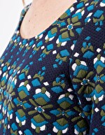 Robe droite maille jacquard imprimé Princesse Nomade