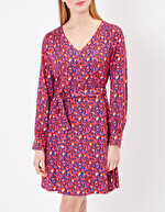 Robe fluide ceinturée imprimé Princesse Nomade