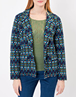 Veste tailleur maille jacquard imprimé Princesse Nomade