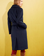 Manteau long en lainage imprimé La Fiancée