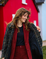 Manteau long en lainage imprimé La Fiancée