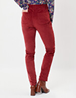 Pantalon velours droit stretch imprimé La Fiancée