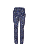 Pantalon velours droit stretch imprimé La Fiancée