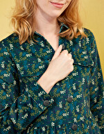 Robe chemisier velours stretch imprimé La Fiancée
