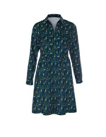 Robe chemisier velours stretch imprimé La Fiancée