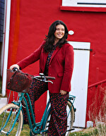 Veste blazer velours stretch imprimé La Fiancée