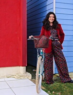 Veste blazer velours stretch imprimé La Fiancée