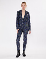 Veste blazer velours stretch imprim&eacute; La Fianc&eacute;e