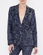 Veste blazer velours stretch imprim&eacute; La Fianc&eacute;e