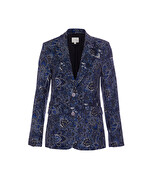Veste blazer velours stretch imprim&eacute; La Fianc&eacute;e