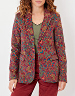 Veste blazer velours stretch imprimé La Fiancée