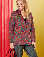Veste blazer velours stretch imprimé La Fiancée