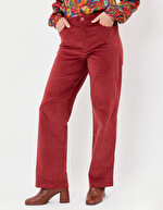 Pantalon velours large stretch imprimé La Fiancée