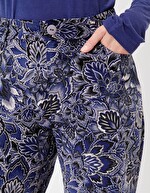 Pantalon velours large stretch imprimé La Fiancée