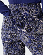 Pantalon velours large stretch imprimé La Fiancée